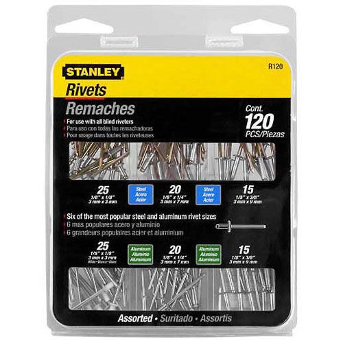 Stanley Tools R120 Stanley Rivet Pack Assortment 120 Pack R120
