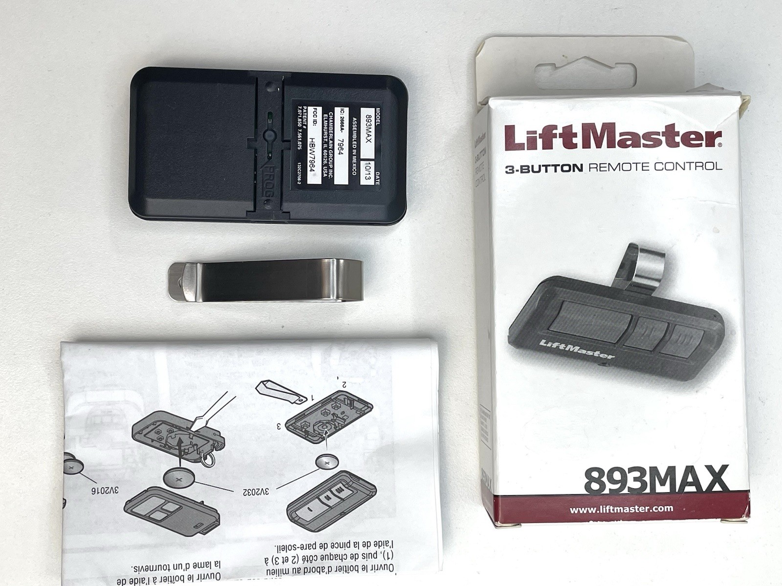 LiftMaster 893MAX 3-Button Remote Control NEW