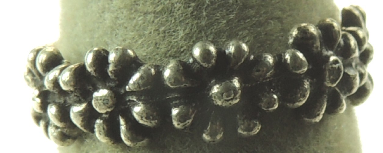 Flower Sterling Silver  Open Toe Ring