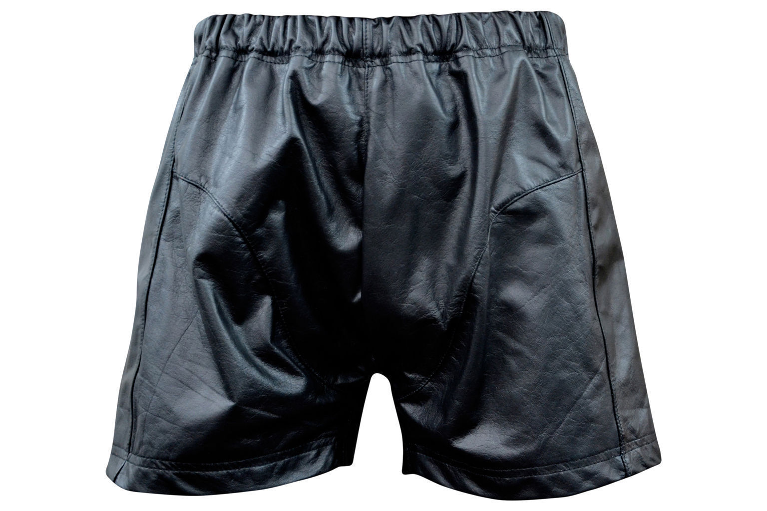 100% Leather Black Biker Shorts Stylish Gym Unique Genuine Boxer Lambskin Men