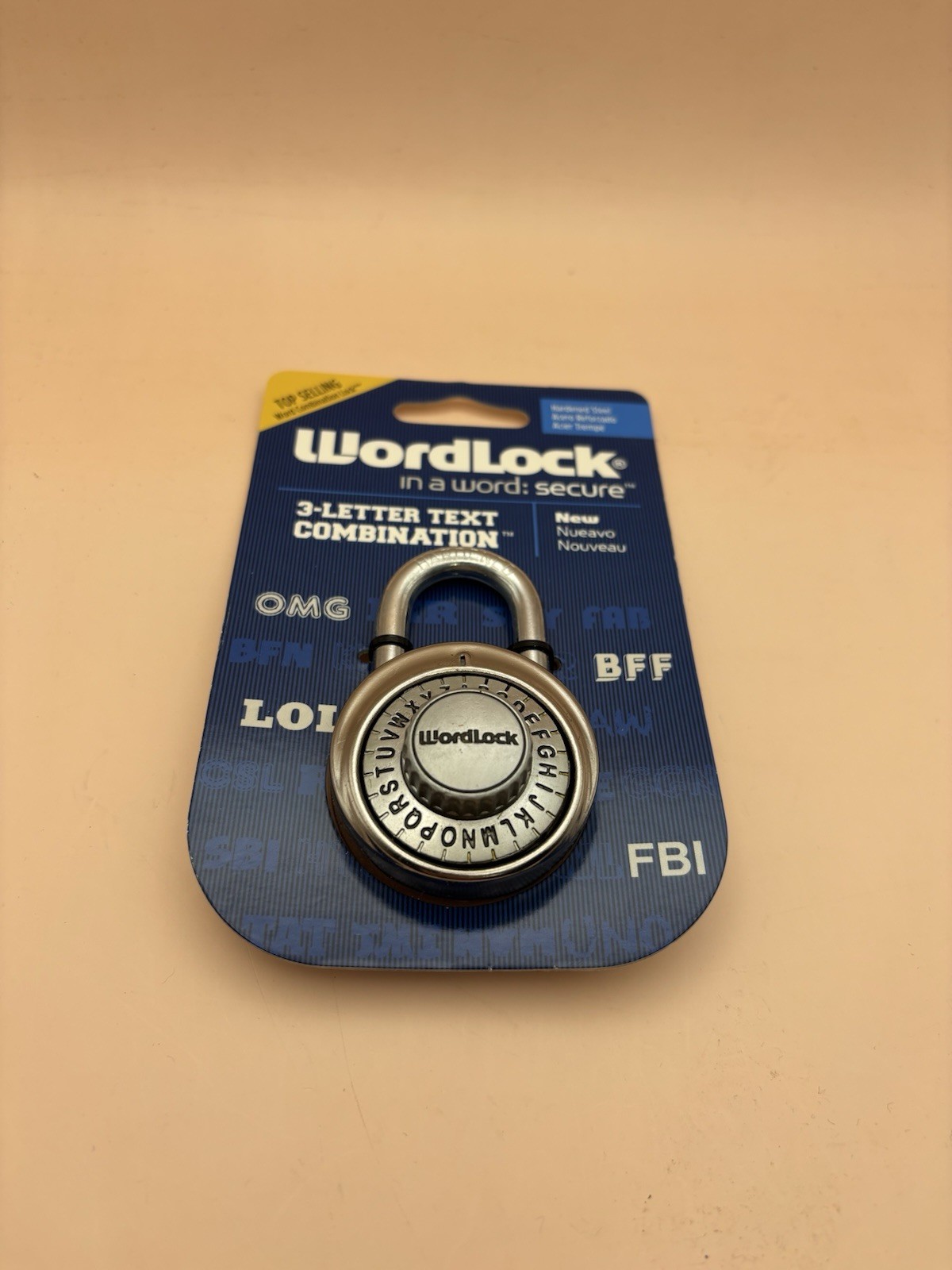 WordLock 3-Letter Text Word Combination Lock Purple only