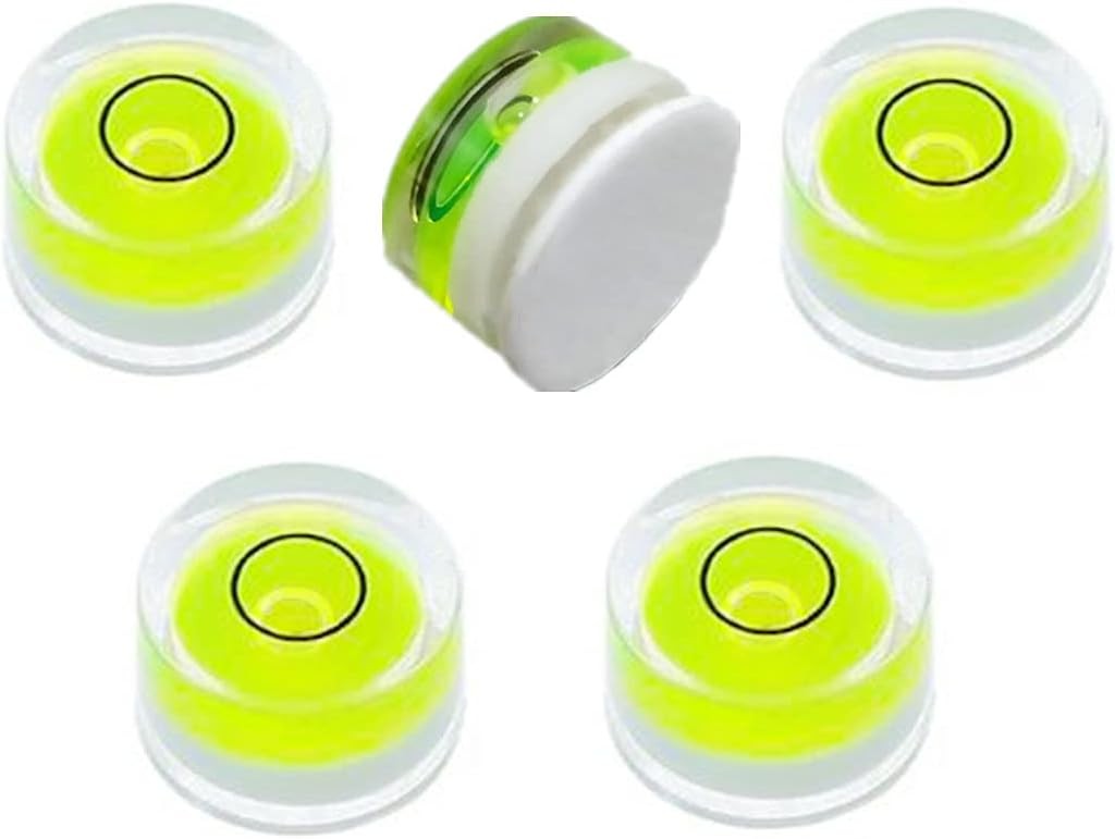 5Pcs Small Circular Double Sided Adhesive Bubble Spirit Levels for 25x10mm