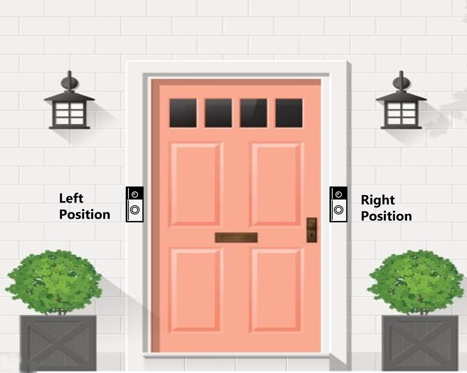 Google Nest Hello Doorbell A0077 Wired Wedge 75° Degree Angle Mount Bracket