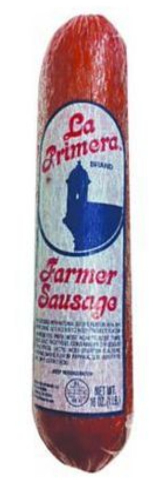 1 Pack SALCHICHON LA PRIMERA  1LB Each One Gluten Free Farmer Sausage