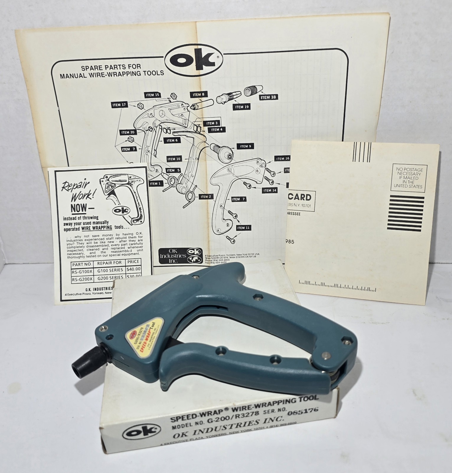 New Old Stock - OK Industries G-200/ R3278 Speed Wrap Wire-Wrapping Hand Tool