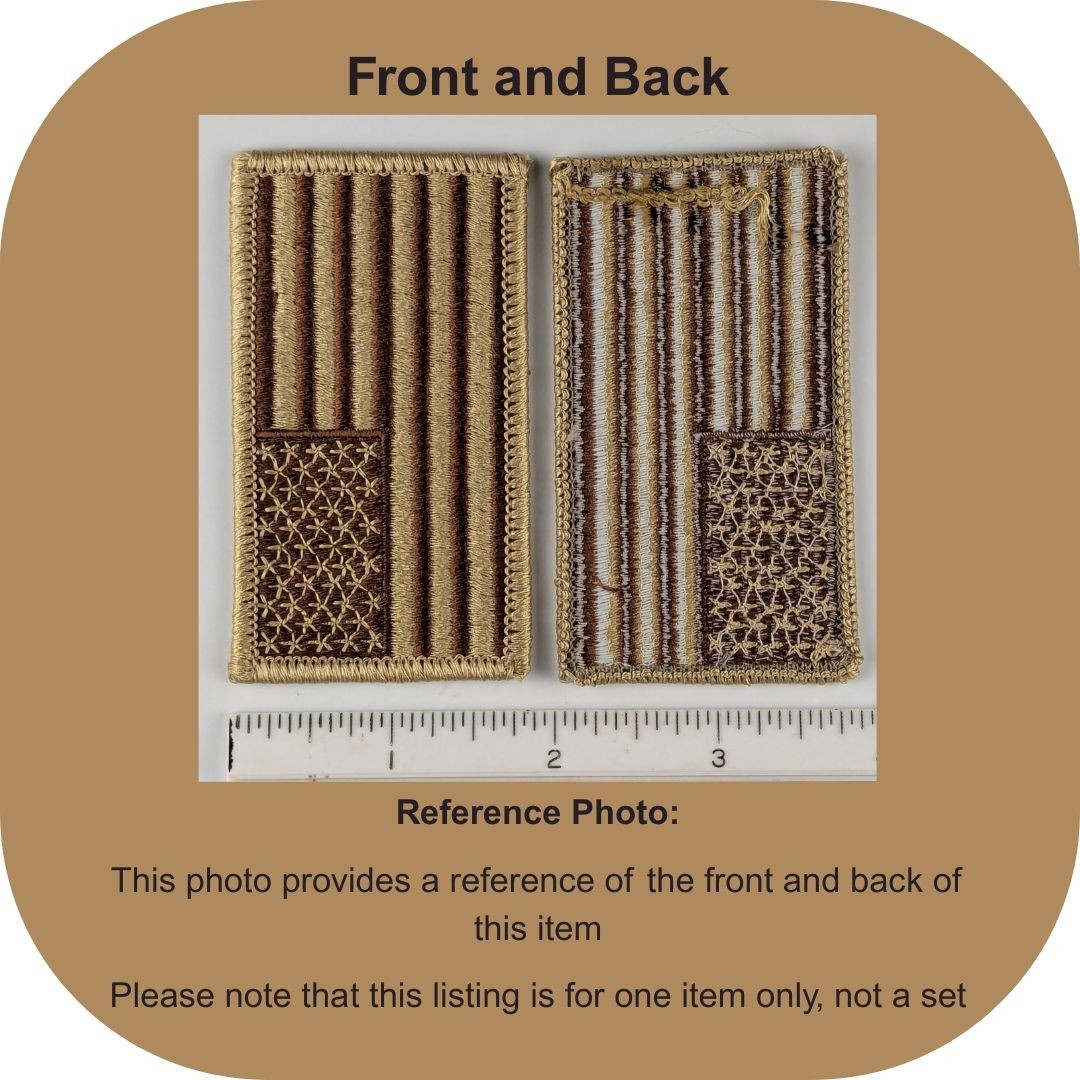 American Flag Patch - Subdued Desert Sand Tan - Sew-On Tactical Patch