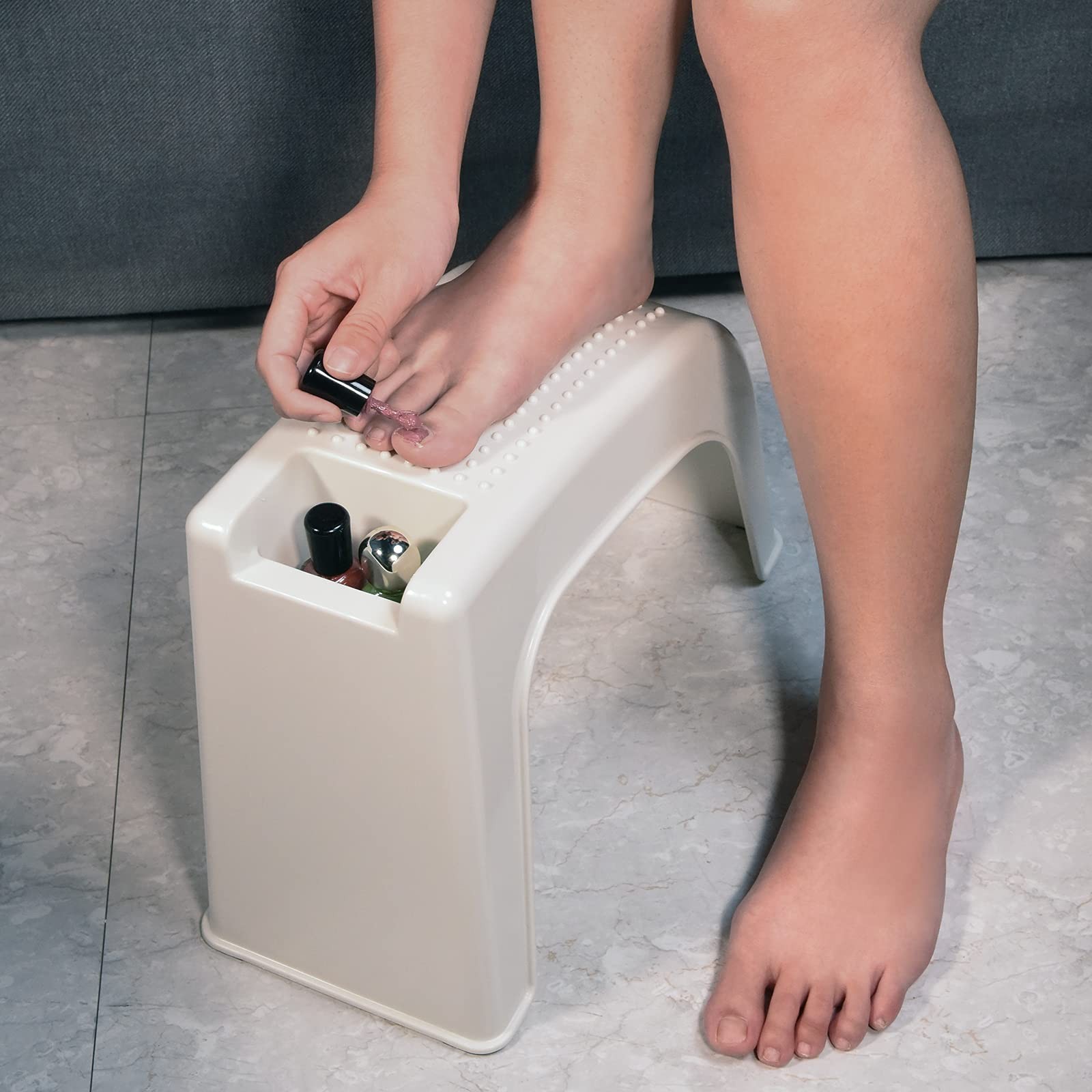 Shower Stool for Pedicure & Shaving Legs - Non-Slip, Sturdy Foot Rest