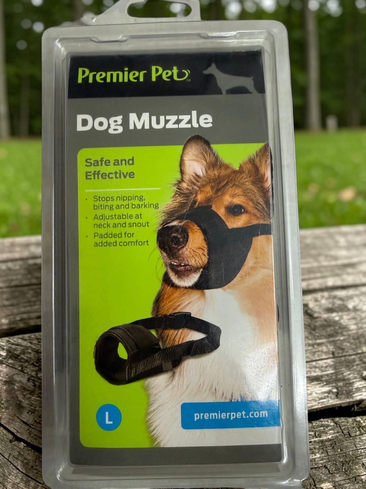 Premier Pet Dog Muzzle Black Gray Large 10 In Snout Radio Systems Corp Brand New