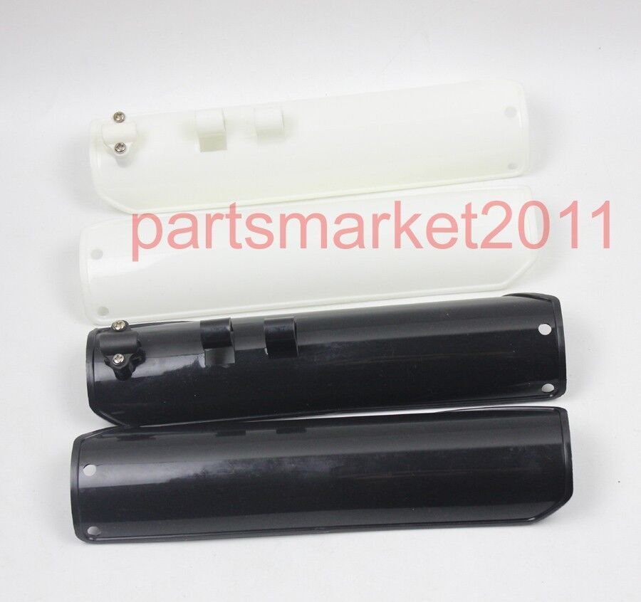 Color UP and Down Front Forks Guards Plastic Covers Pit Dirt Bike Fork Fenders 2