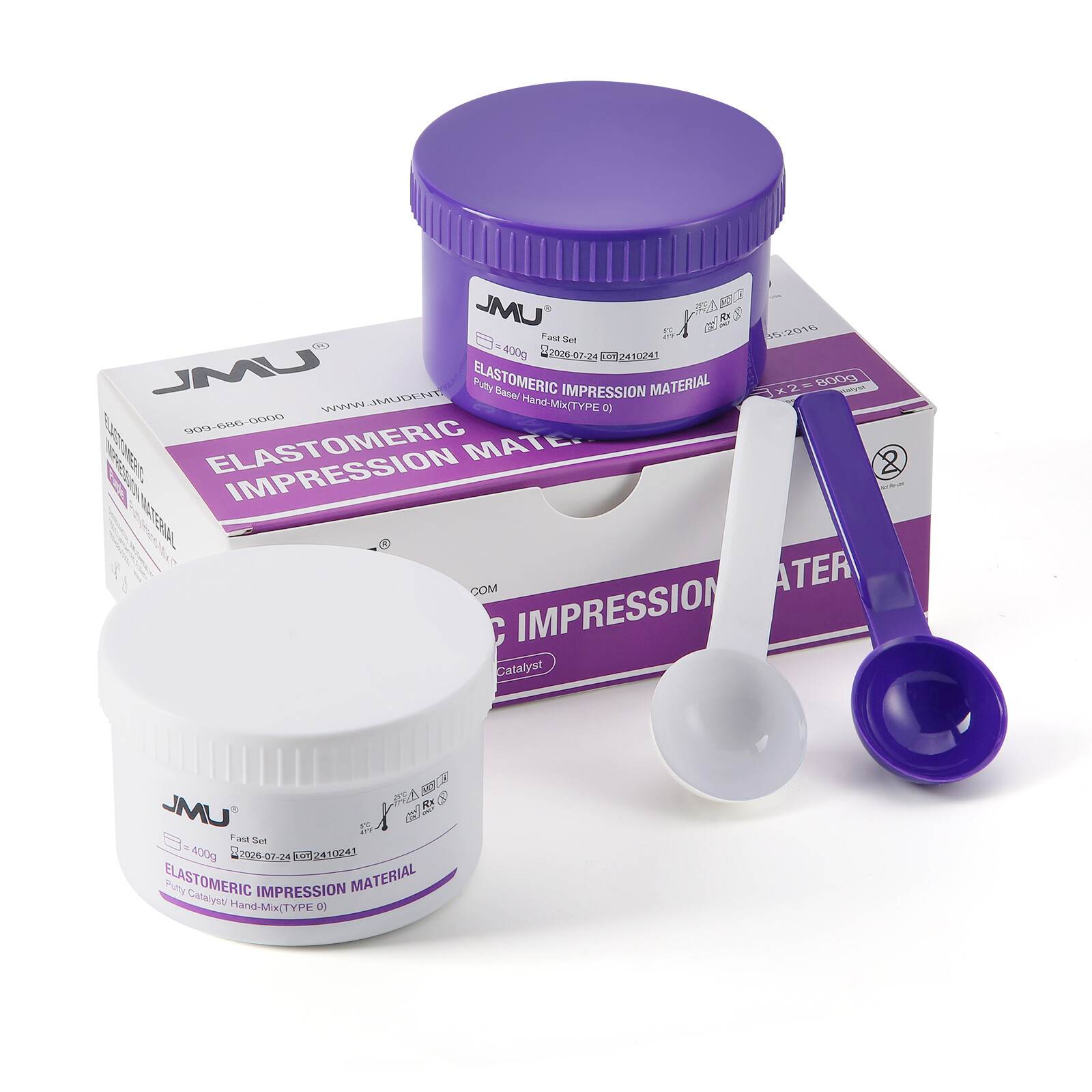 JMU Dental Putty 400G Regular/Fast Set PVS VPS Impression Material Base+Catalyst