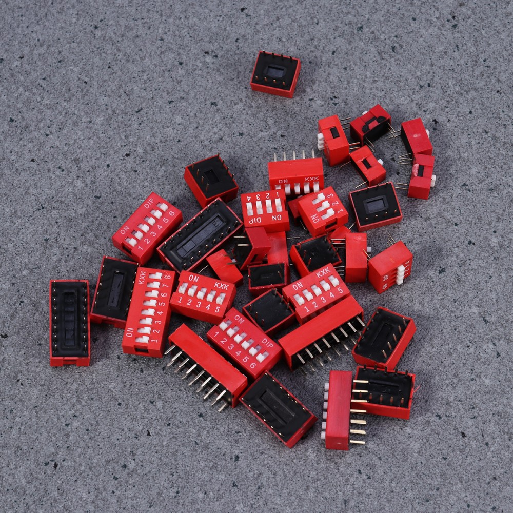 35pcs DIP Toggle Switch Slide Electronic Configuration Coding Switch for Circuit