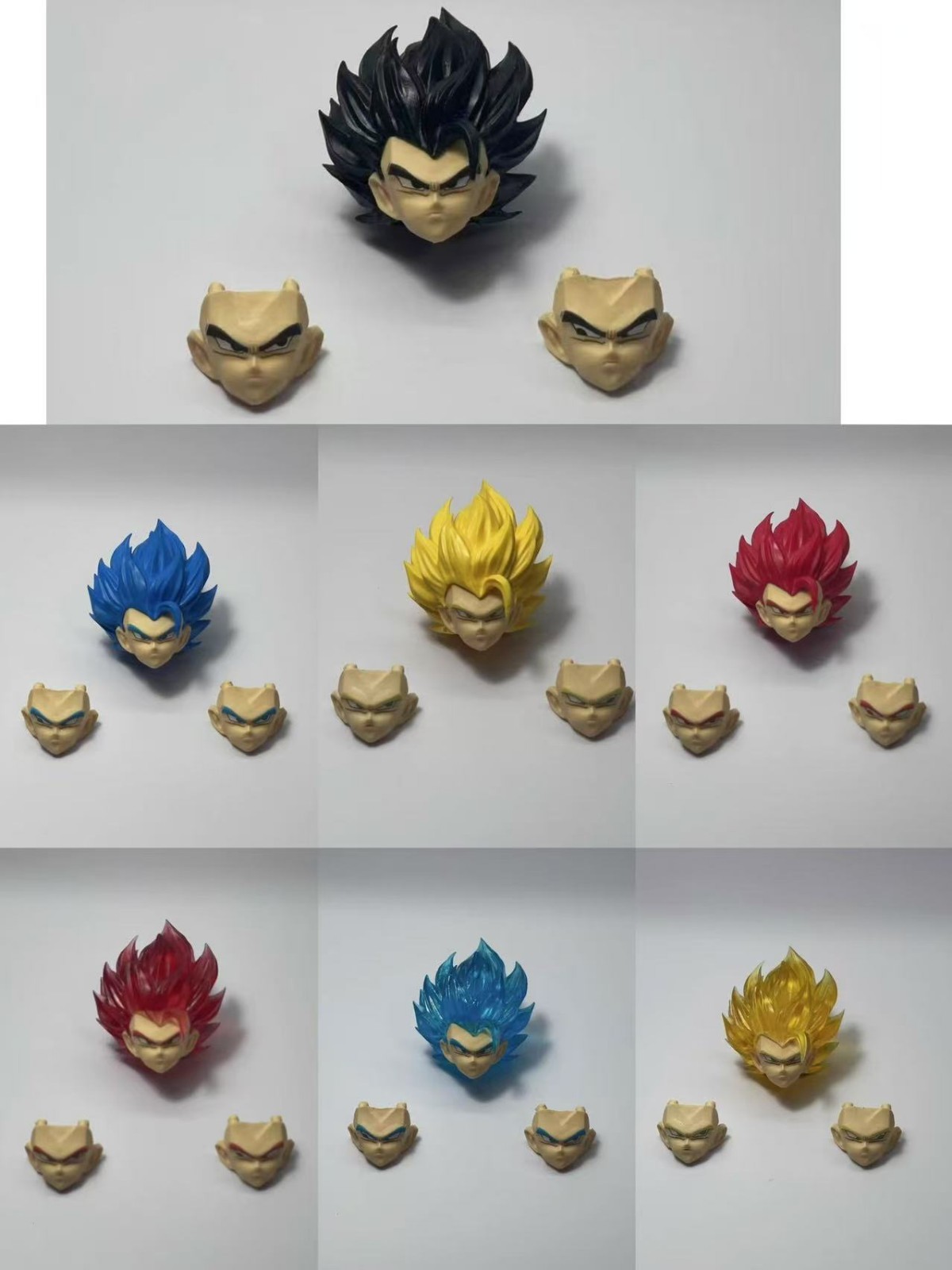 Custom Gogeta 1/12 shf super saiyan Gogeta SSB Gogeta red god Gogeta head kit