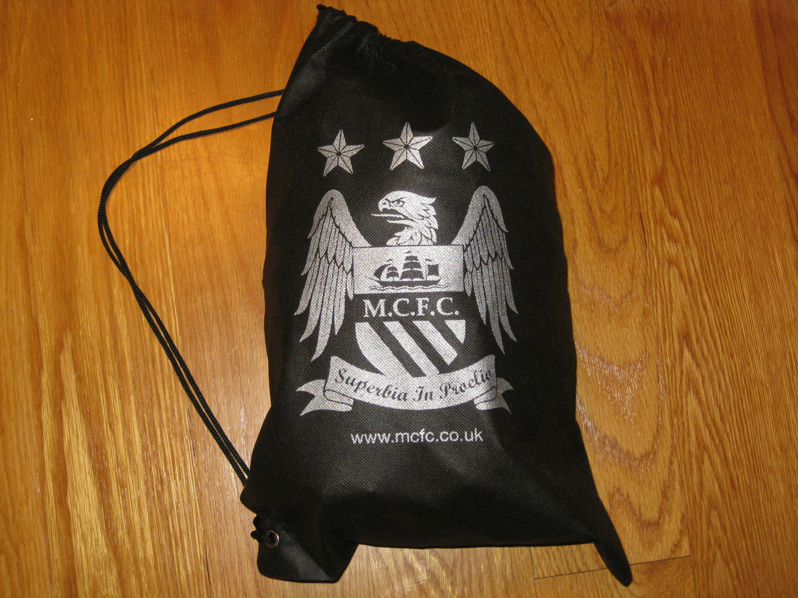 Manchester City Cinch Bag Lightweight Black (perfect for cleats, gym clothes)NWT