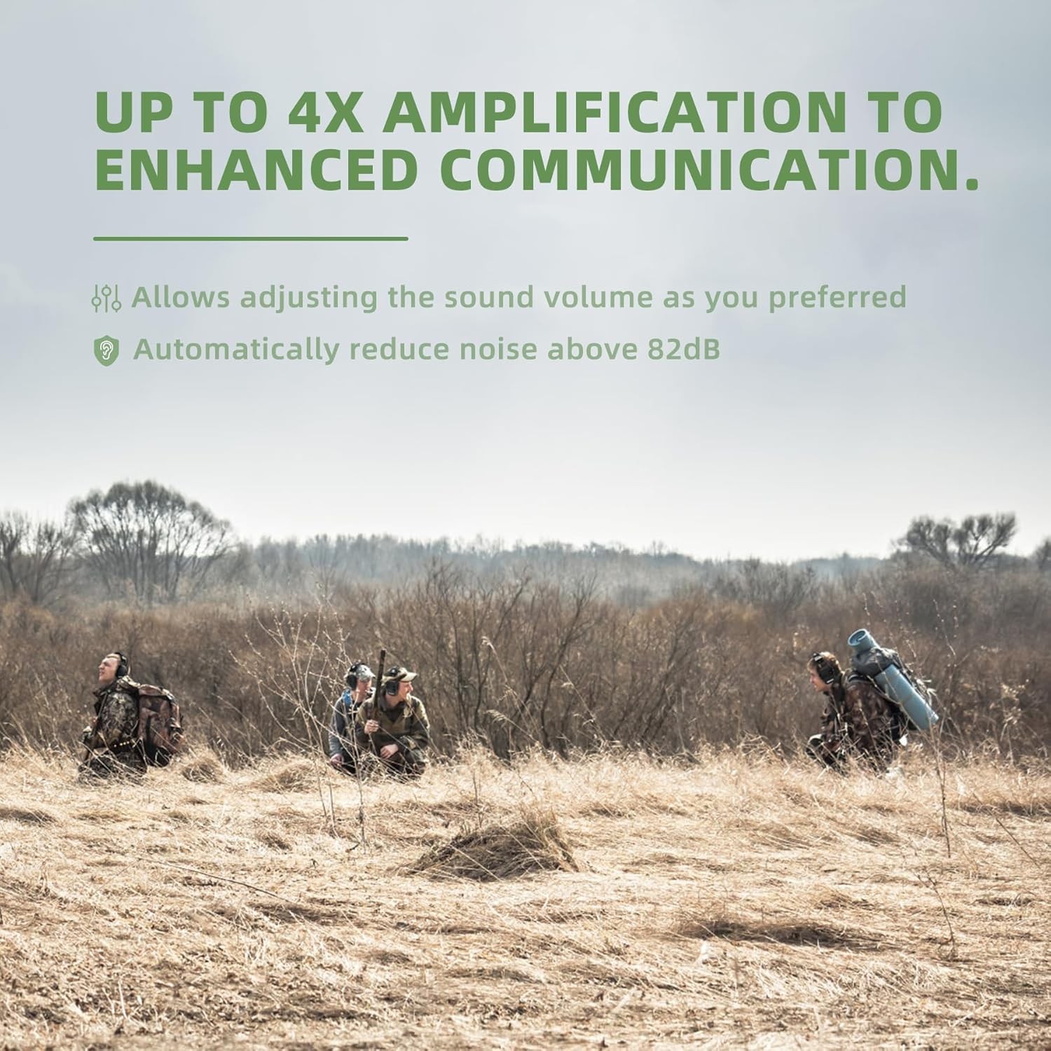 PROHEAR Electronic Ear Protection for Shooting with 4X Sound Amplification, Gun