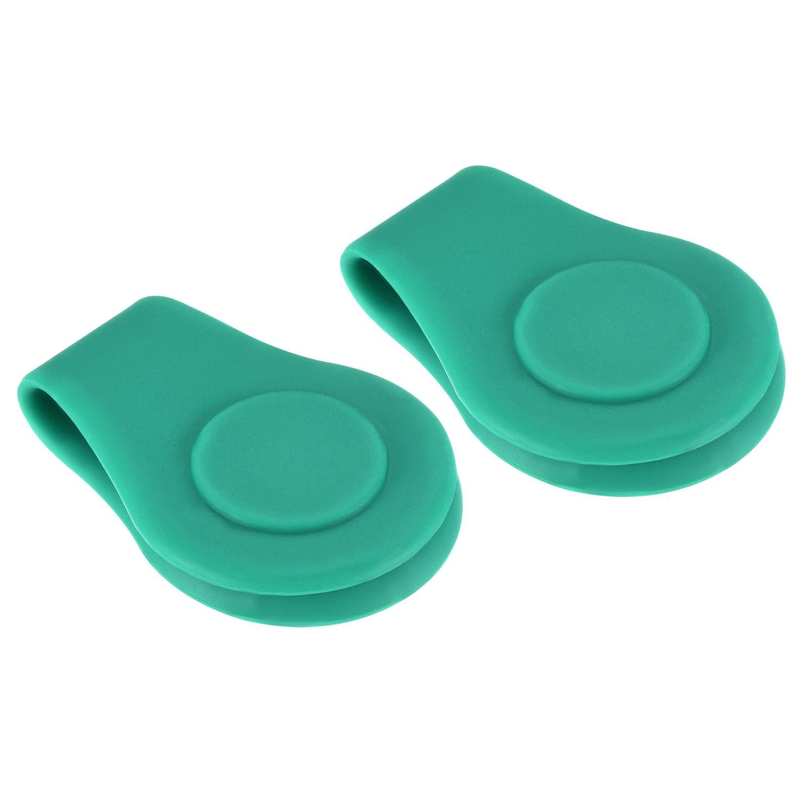 2Pcs Golf Hat Clip Silicone Cap Clamp with Magnetic Ball Marker Holder Green
