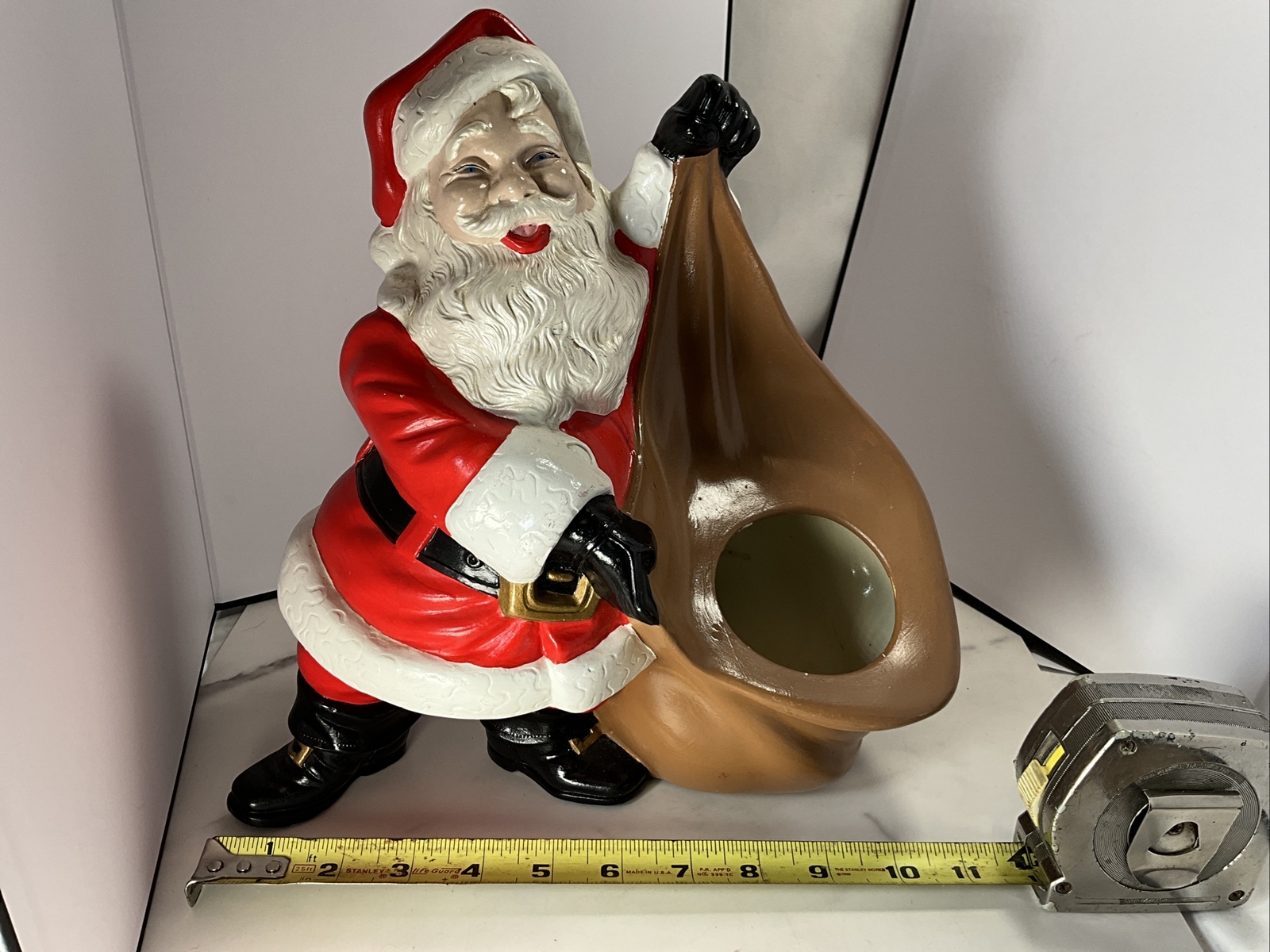 Vintage 1970 Byron Ceramic Santa Planter