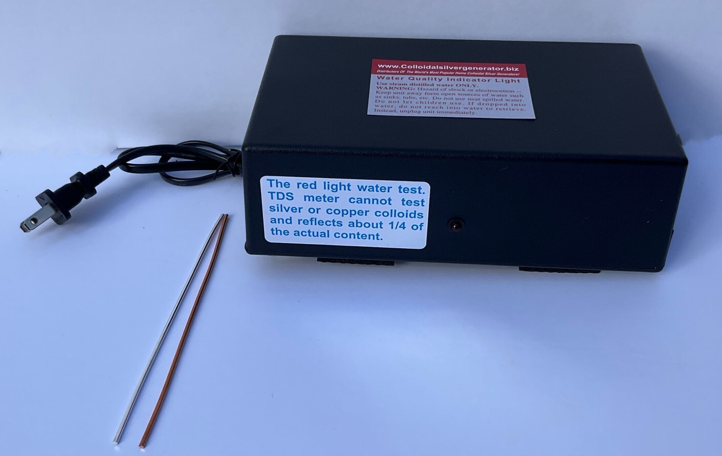 Colloidal Copper/Silver Generator 110/120 V one Quart 10 ppm 3 hrs.