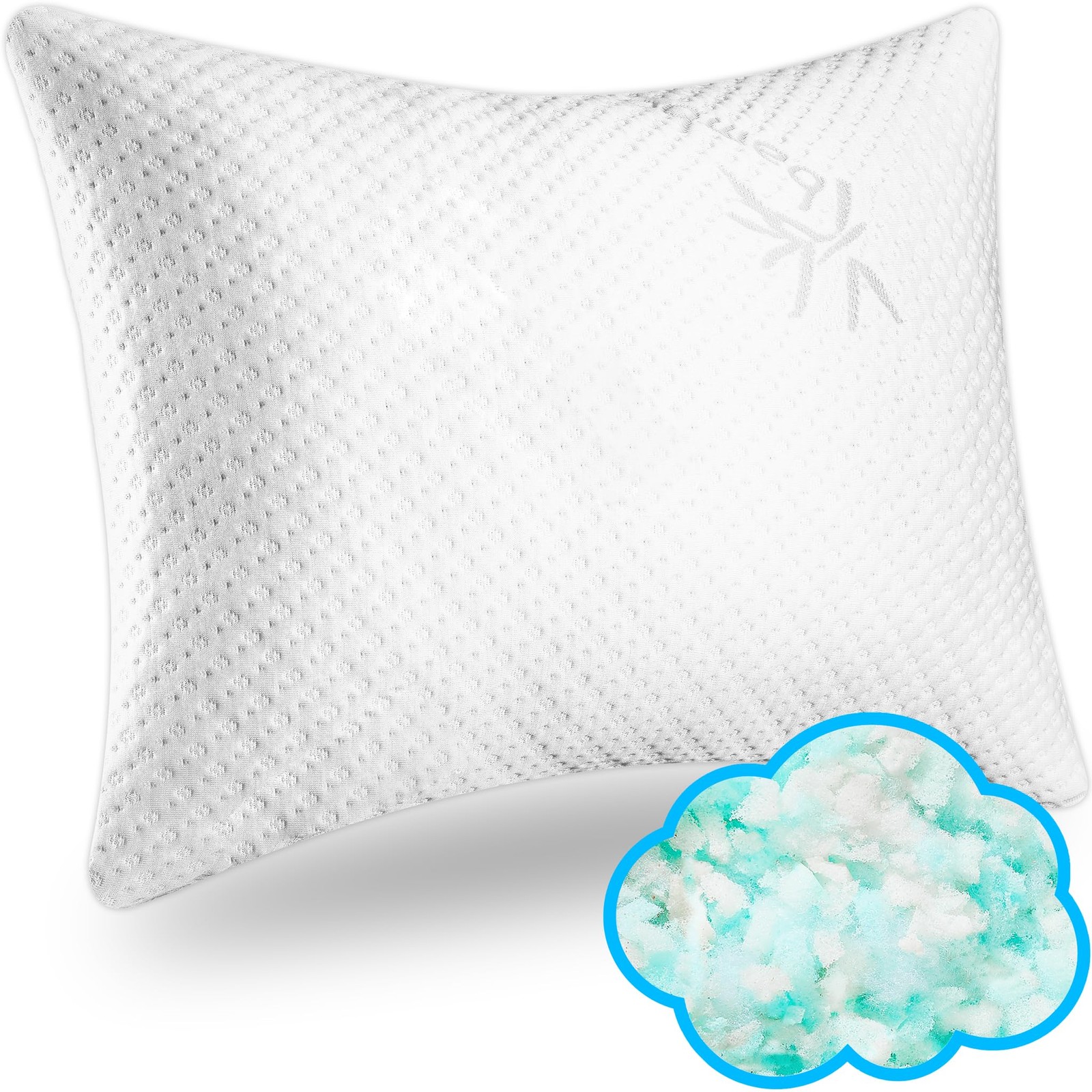 Pillows for Sleeping - GreenGuard Gold Certified Adjustable Standard Memory F...