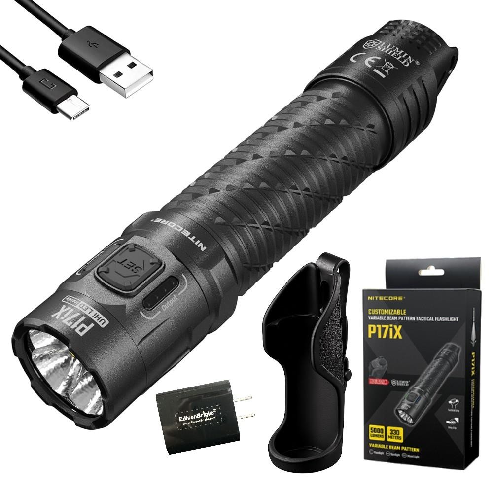 Nitecore P17ix 5000 Lumen Rechargeable LED Tactical Flashlight for Duty Dual SW