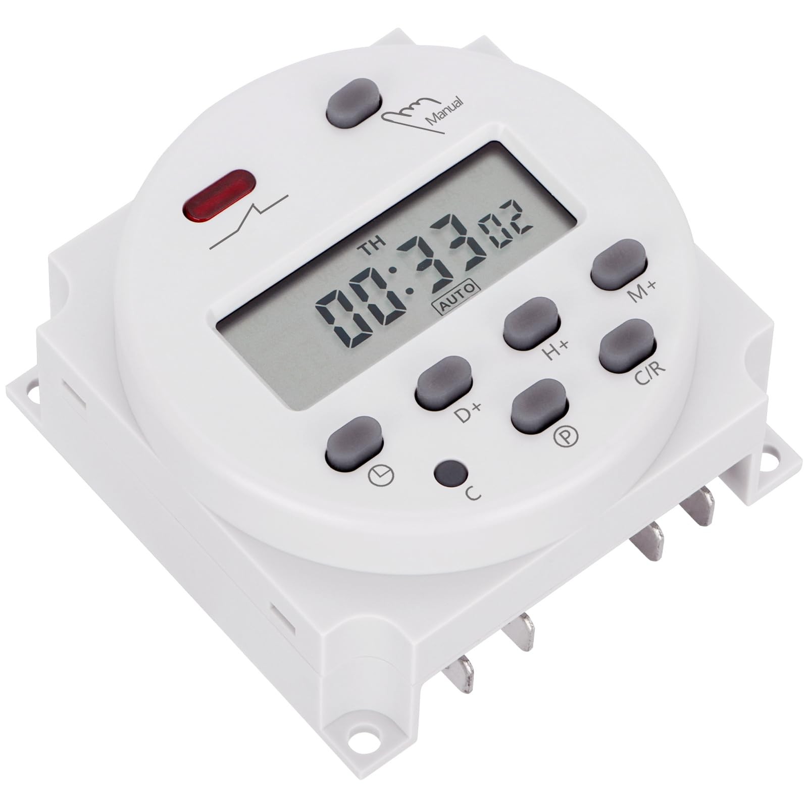 Digital LCD Timer Switch, DC/AC 12V 16Amp, Programmable, 28 Scheduled Times
