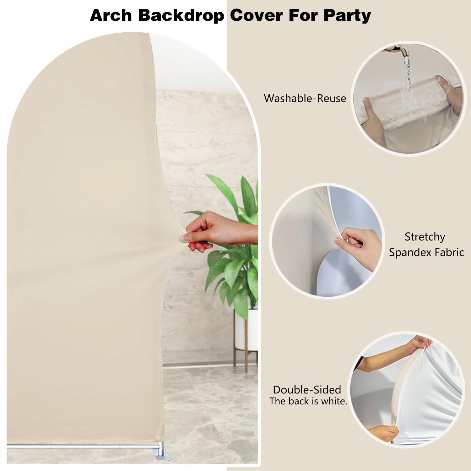 Konpon Sun Pattern Arch Covers Stretchy Backdrop For Groovy Party Rainbow Arch