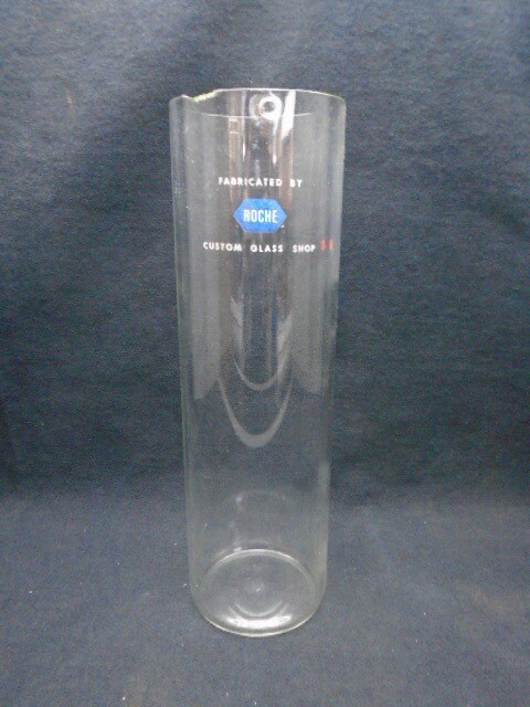 ROCHE 700mL Glass Cylindrical Chromatography Developing Jar 9” H x 2-3/4” D B