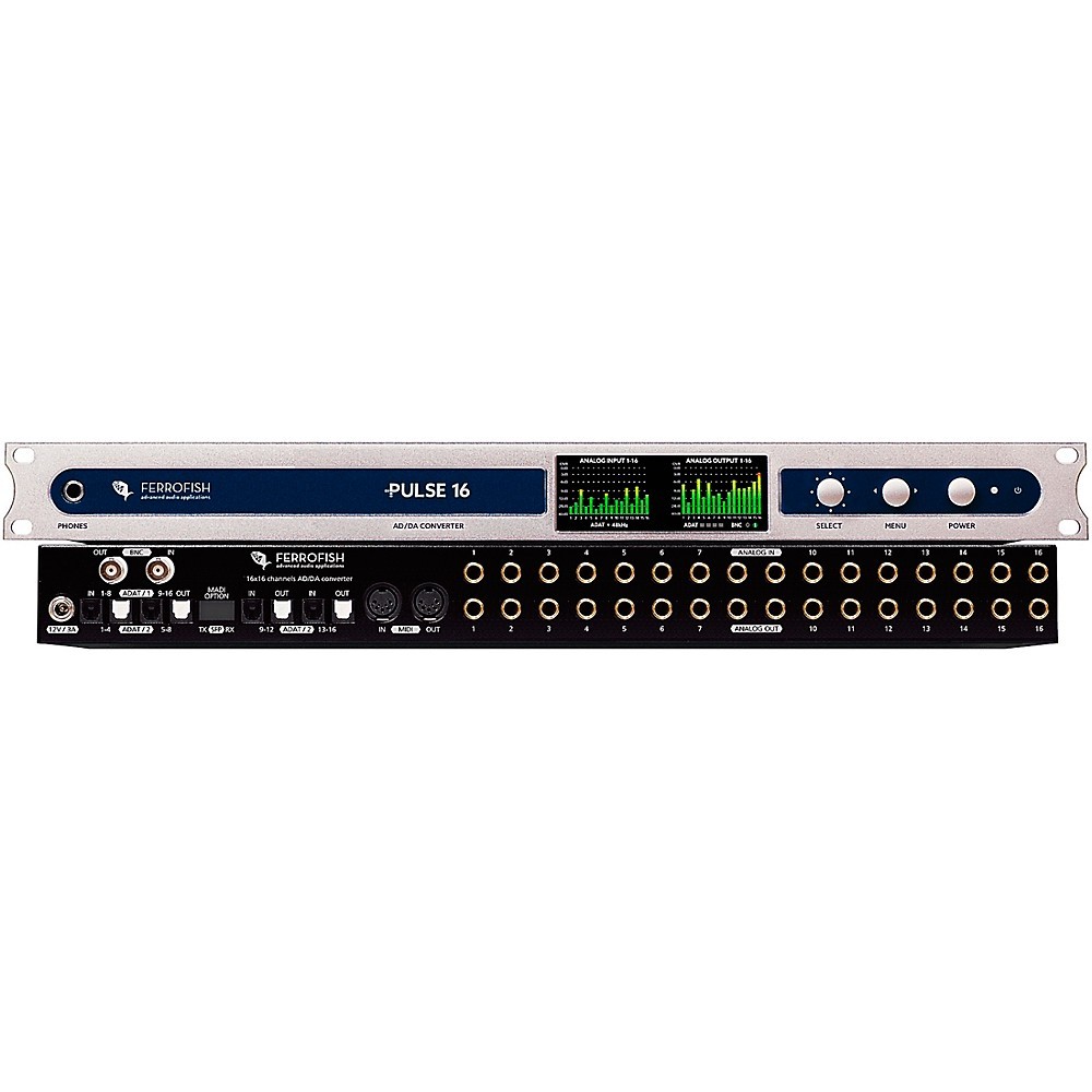 Ferrofish Pulse 16 with Analog IO Modified for +24 dBu Level Compatibility