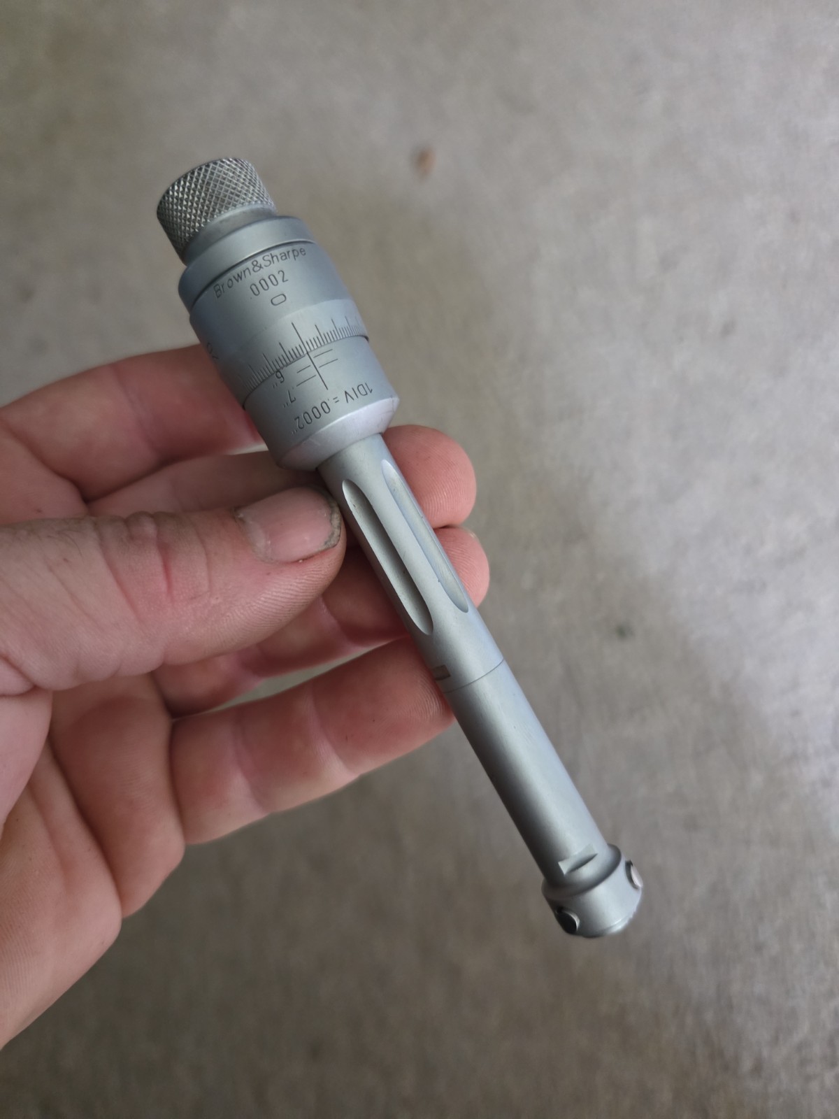 Brown Sharpe Intrimik 281 .6-.7” Inside Internal Bore Micrometer Tri-Mic Holtest
