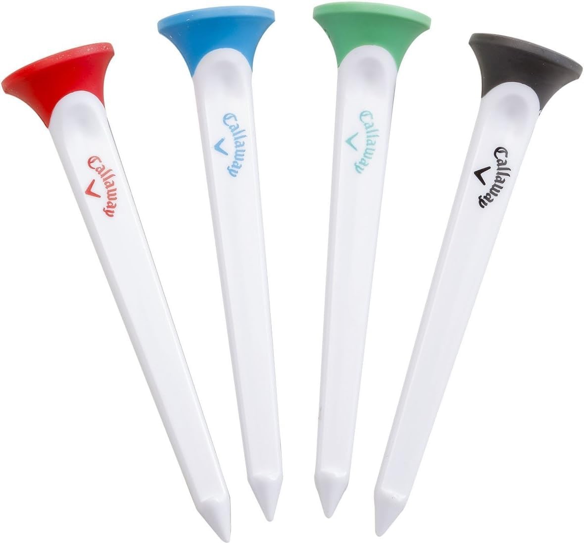 Callaway Par Tee Plastic Golf Tees, 4 Pack, Assorted 4-Pack,