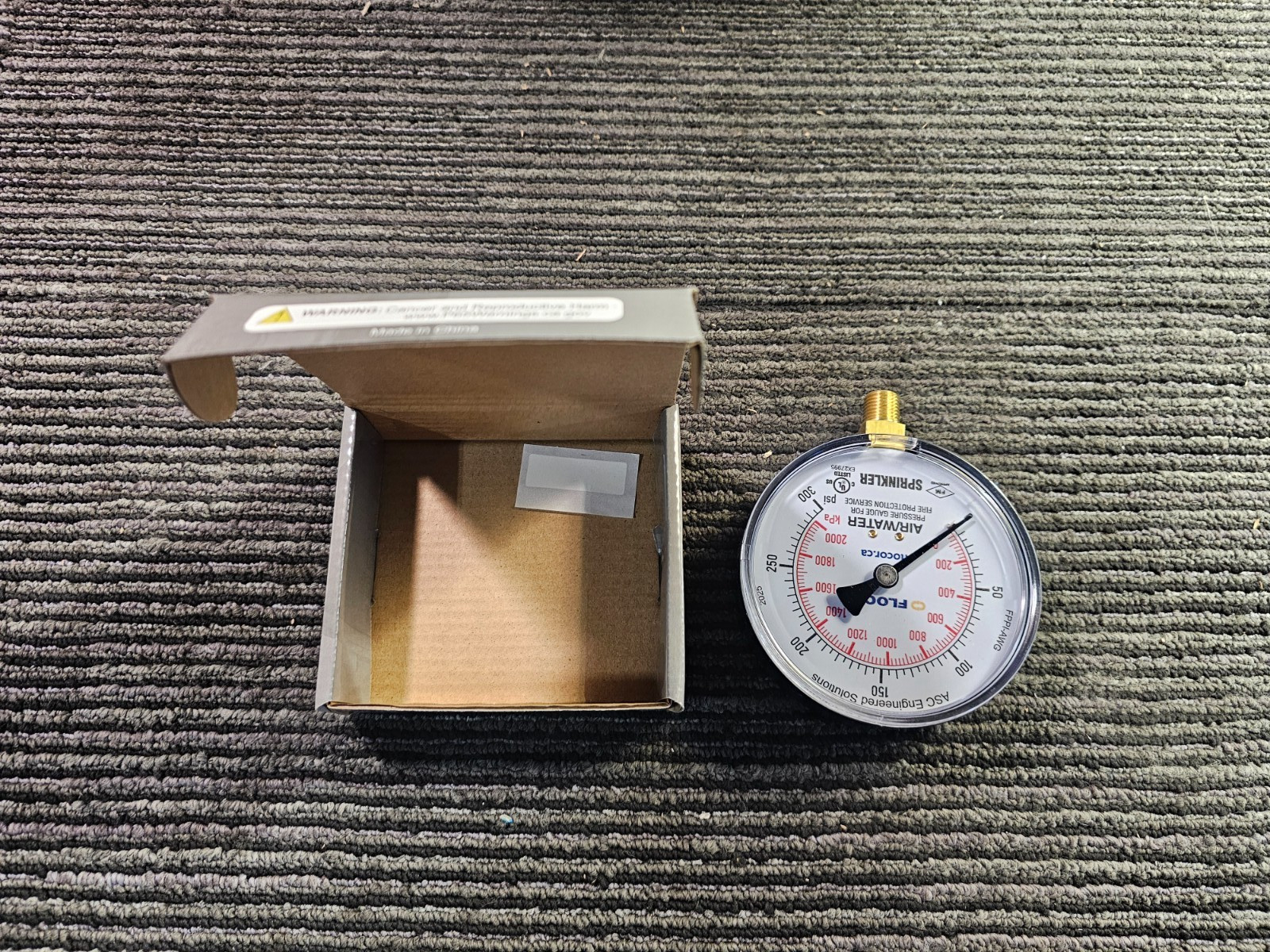 (QTY 3) Smith-Cooper 11-559-00 Fire Sprinkler Air-Water Gauge 0-300 PSI Max
