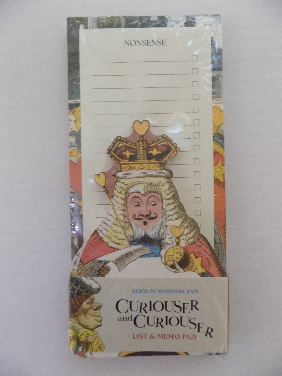 Alice in Wonderland Curiouser & Curiouser List Pad + Sticky Notes NOS HTF MIP