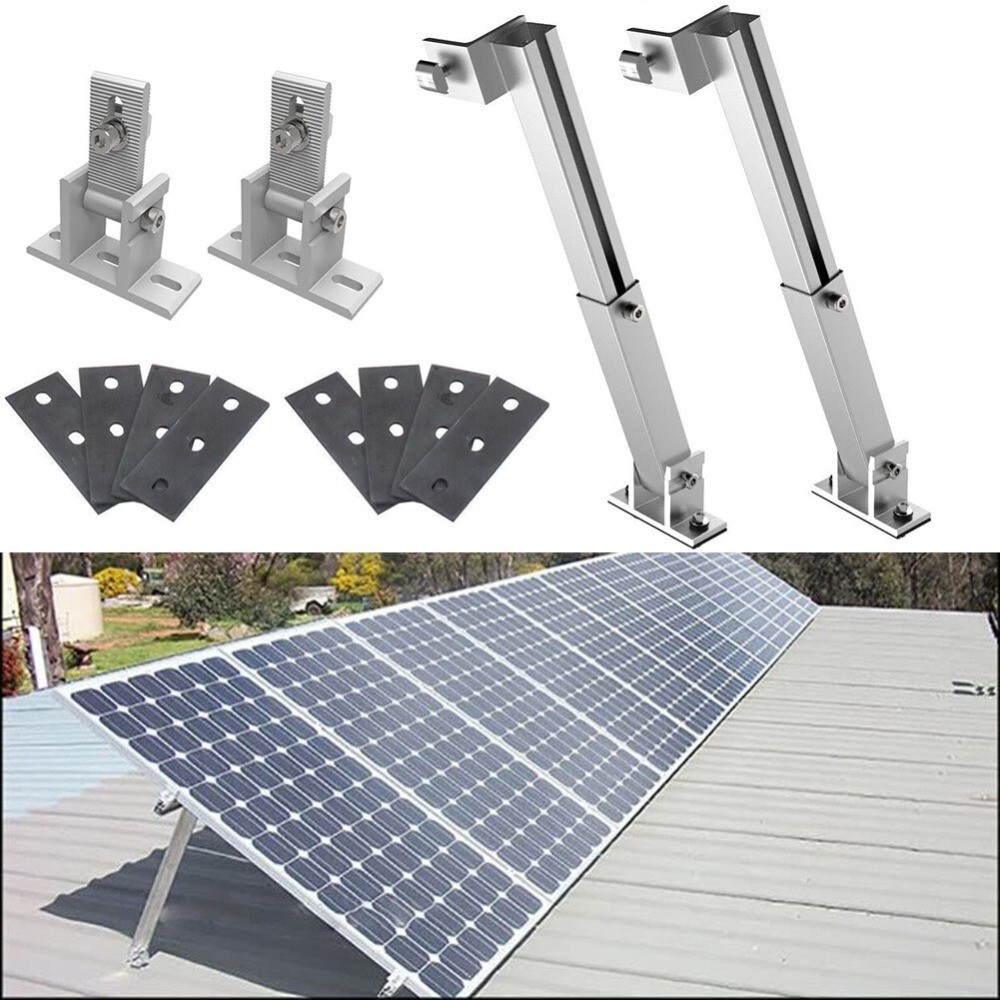 Solar Panel Roof Bracket Mounting Stand 15-30??-Adjustable Pv Fixings 1 Pair