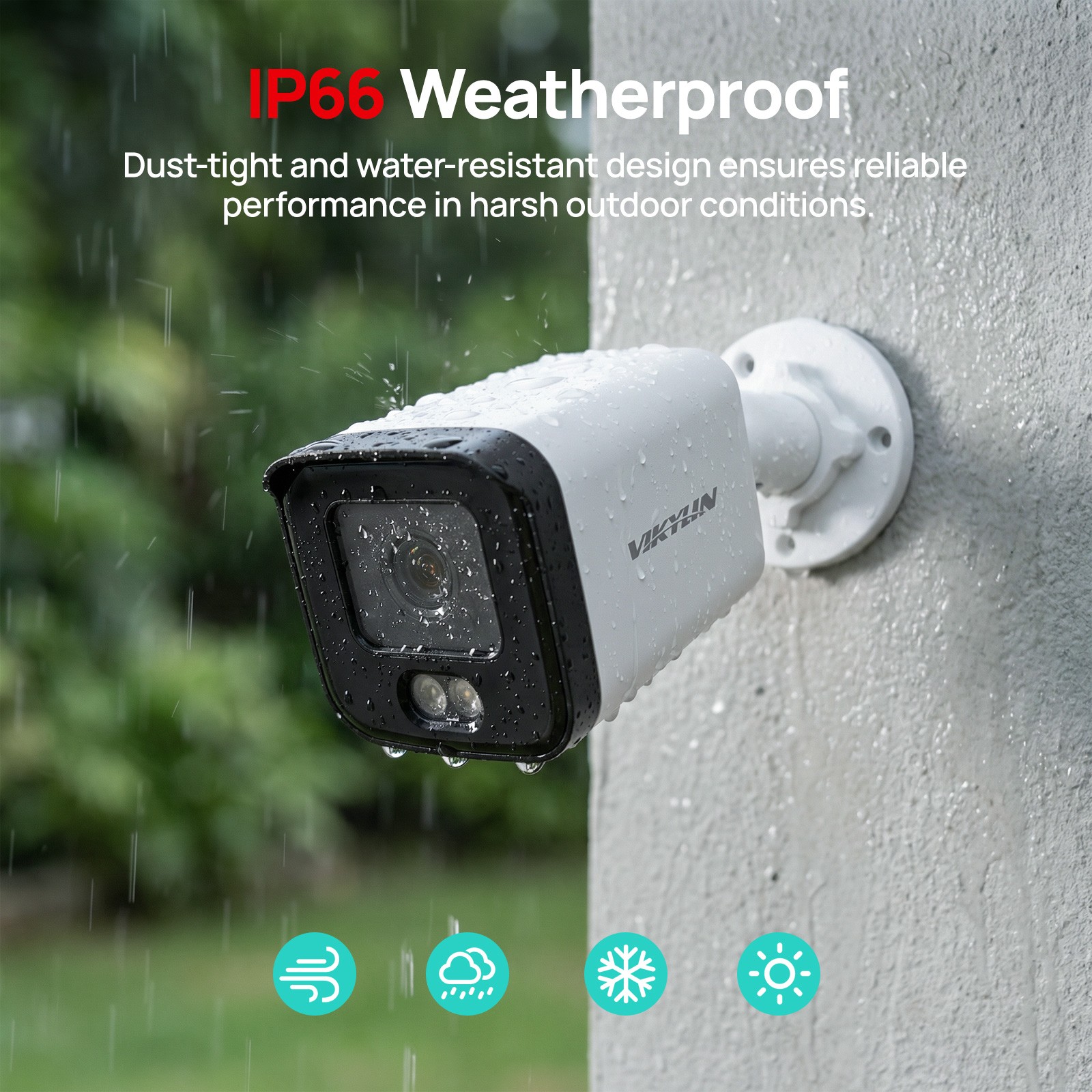 VIKYLIN 5MP Full Color POE Security Camera Built-in MIC Speaker Motion Detection