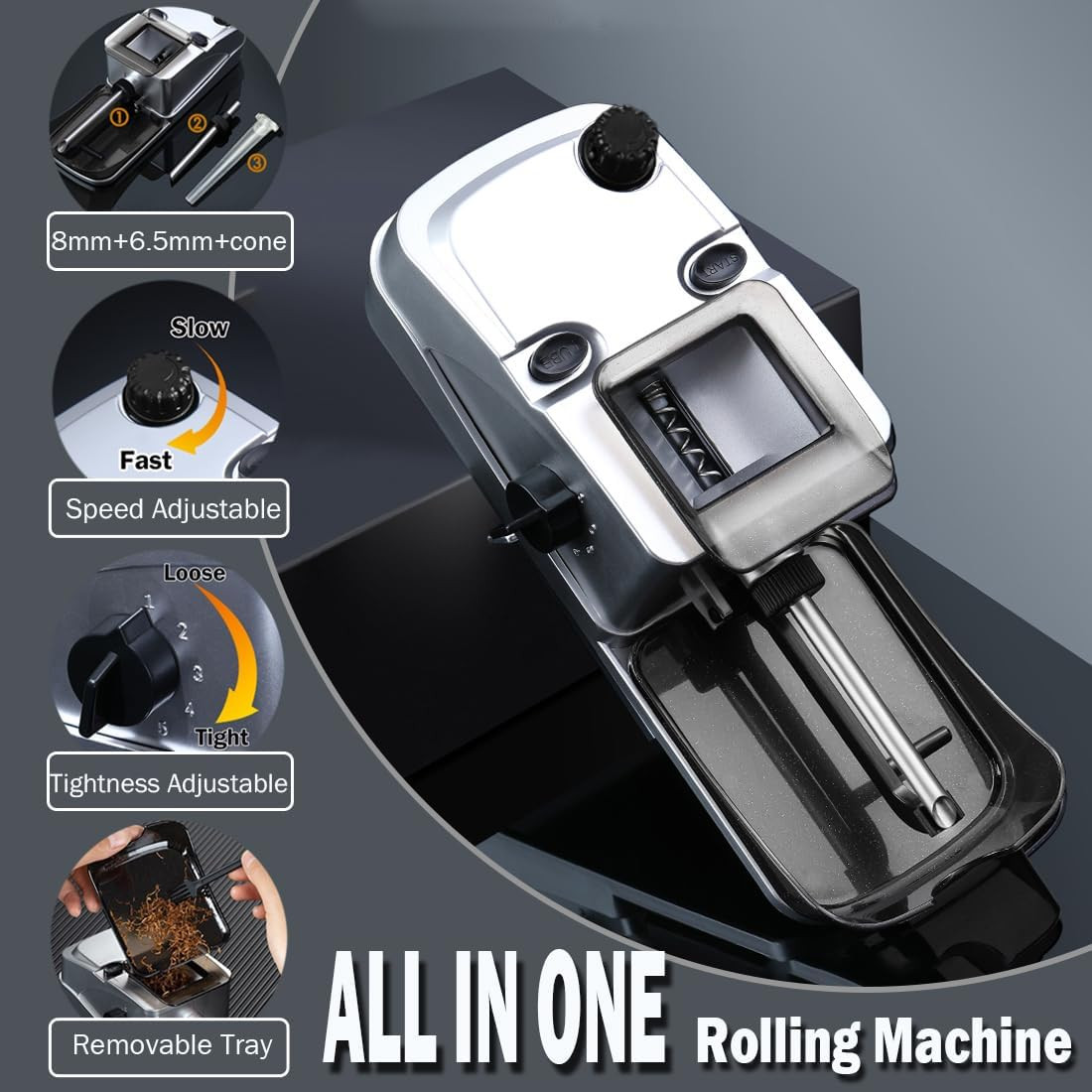 Electric Cones Rolling Machine, Pre Roll Machine, Automatic Cigarette Rolling Ma
