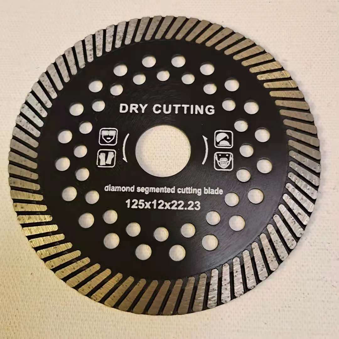 5" Premium Dry/Wet Cutting Turbo Rim Diamond Saw Blade for Granite/Concrete