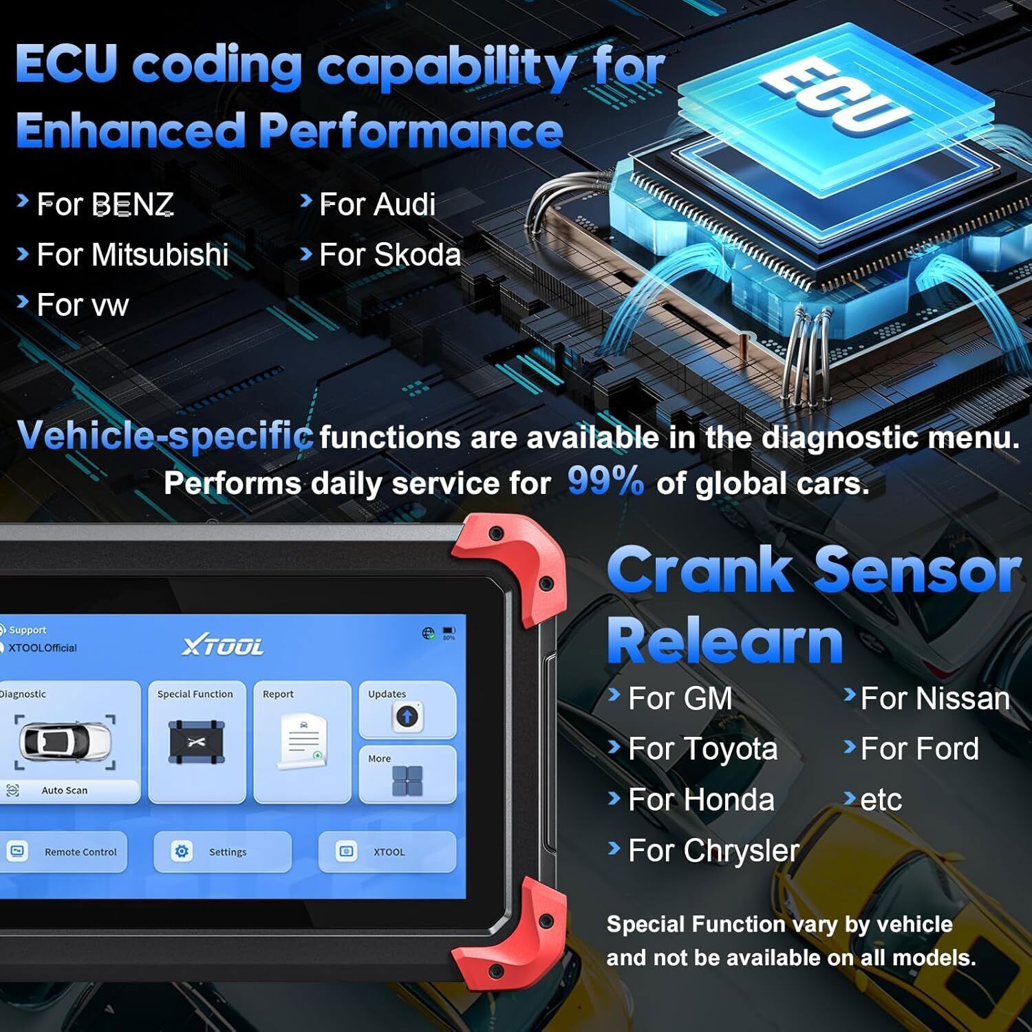 XTOOL D7 V2.0 Bidirectional All System Diagnostic Tool ECU Coding Key Programmer