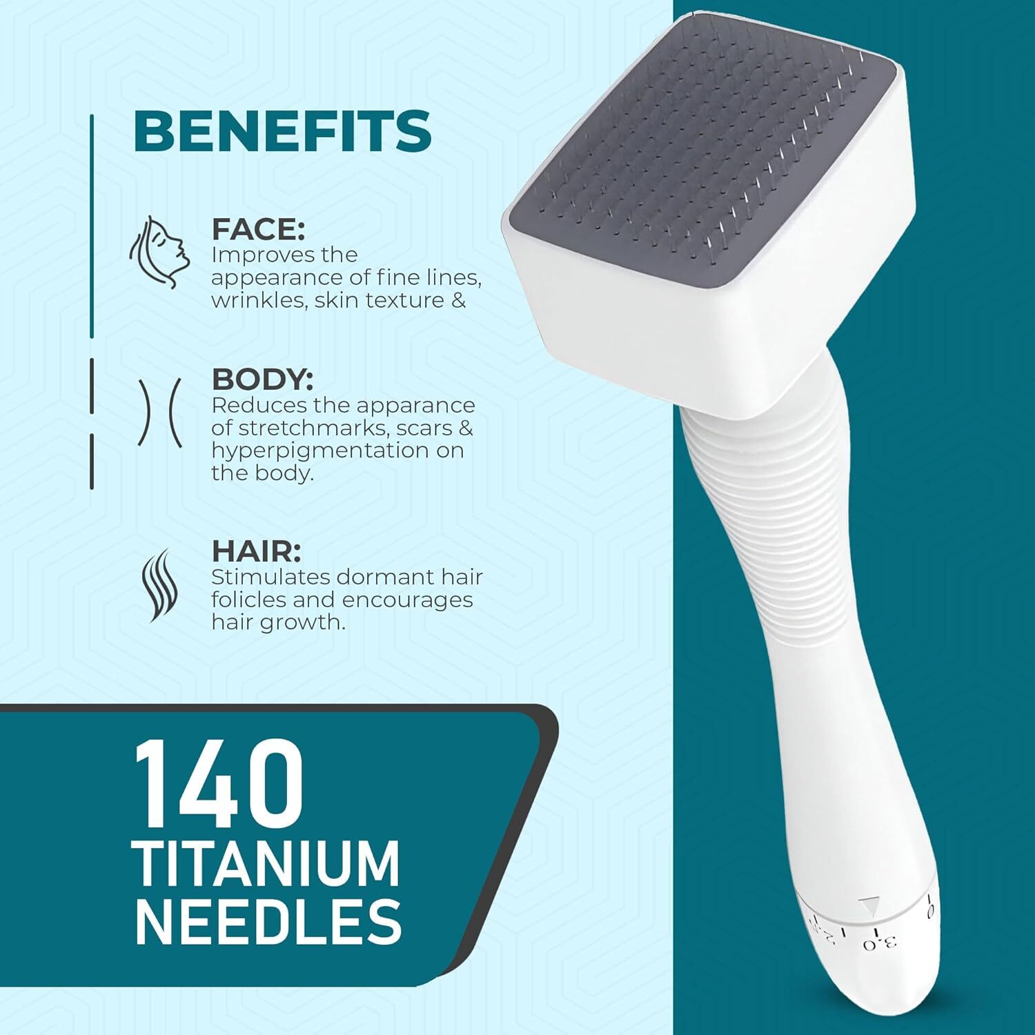 Microneedle Derma Stamp - Microneedling Micro Needling for Face Body