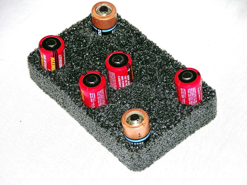 Precut foam cr123 cr2 battery storage insert holds 15 fits Pelican 1010 case