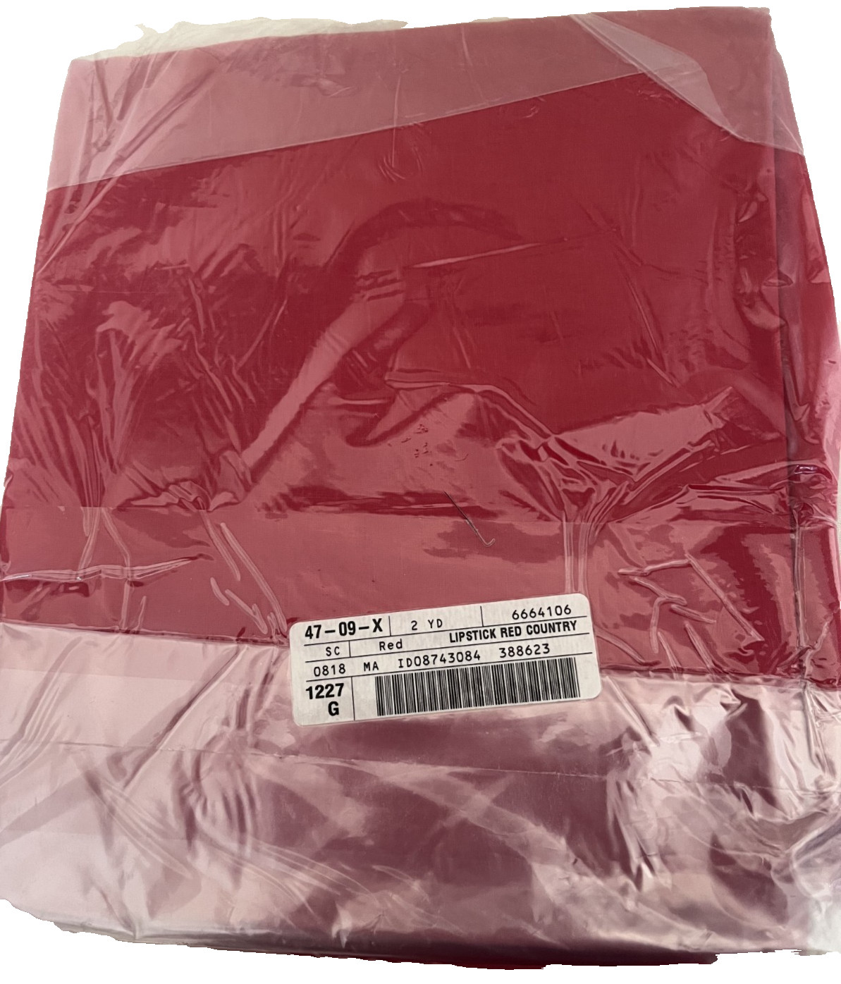 2 yd precut yardage Red  Cotton Fabric unopened crafts sewing quilting