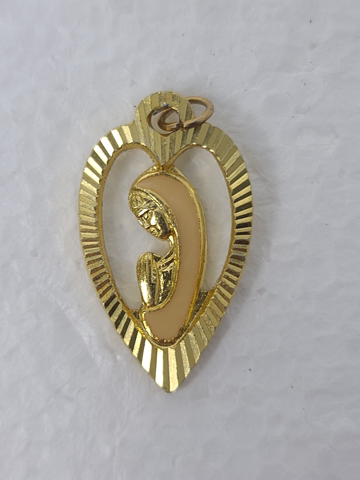 Madonna Child Pendant Made in Hong Kong Virgin Mary Catholic Gift
