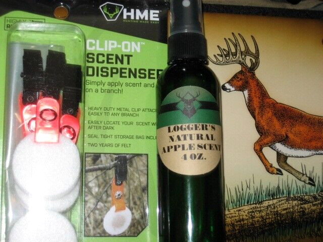LOGGER'S PREMIUM PACK 1-4OZ* WILD* APPLE SCENT+  CLIP ON WICK DISPENERS