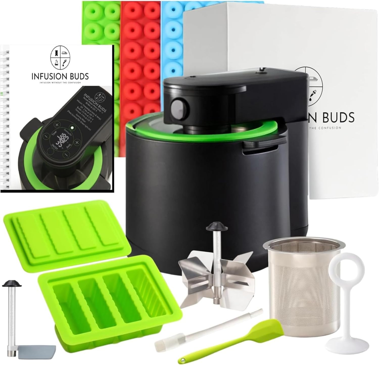 3-in-1 Herb Infuser & Gummy Maker with Recipe Book & Accessories