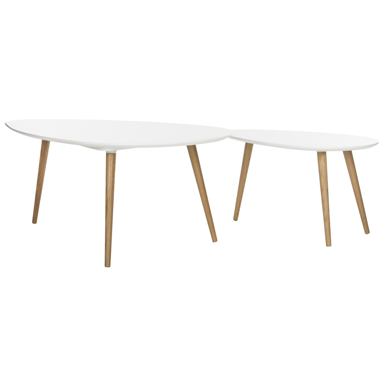 SAFAVIEH Saffron Spilt Coffee Table | White / Oak |