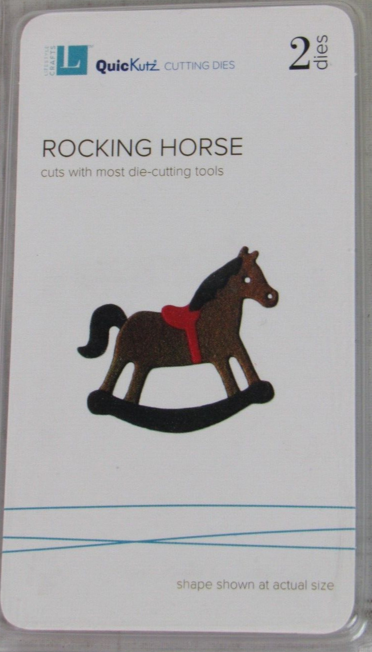 QuicKutz/Lifestyle Crafts Rocking Horse 2x2, 2 Cutting Die Set KS-0320