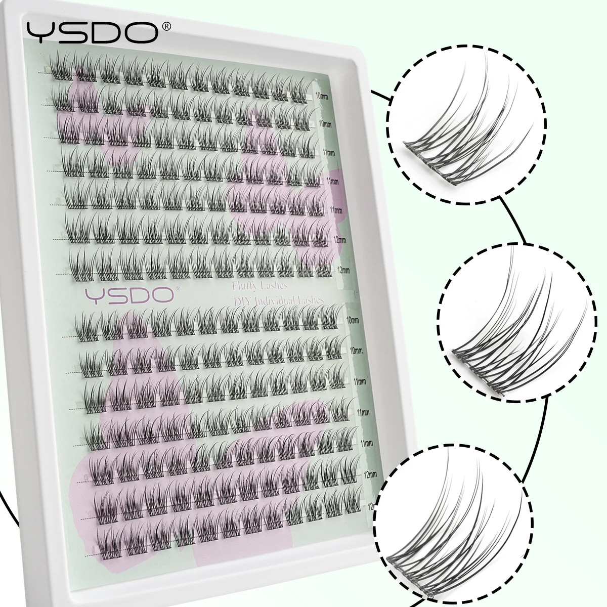 10/14 Rows Natural Eyelash Extension Premade Volume Fans Individual Lashes