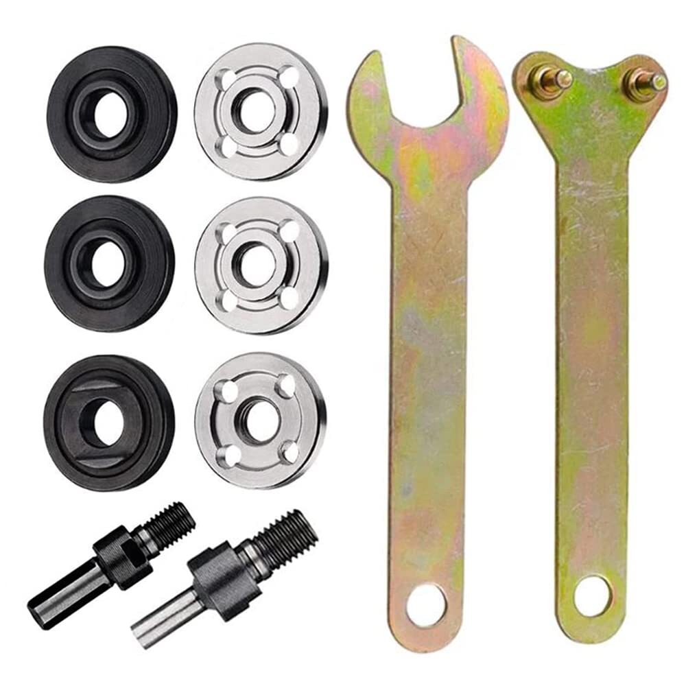 Eyech Drill Angle Grinder Adapter 6mm &10mm Arbor Mandrel Adaptor with 2 Span...