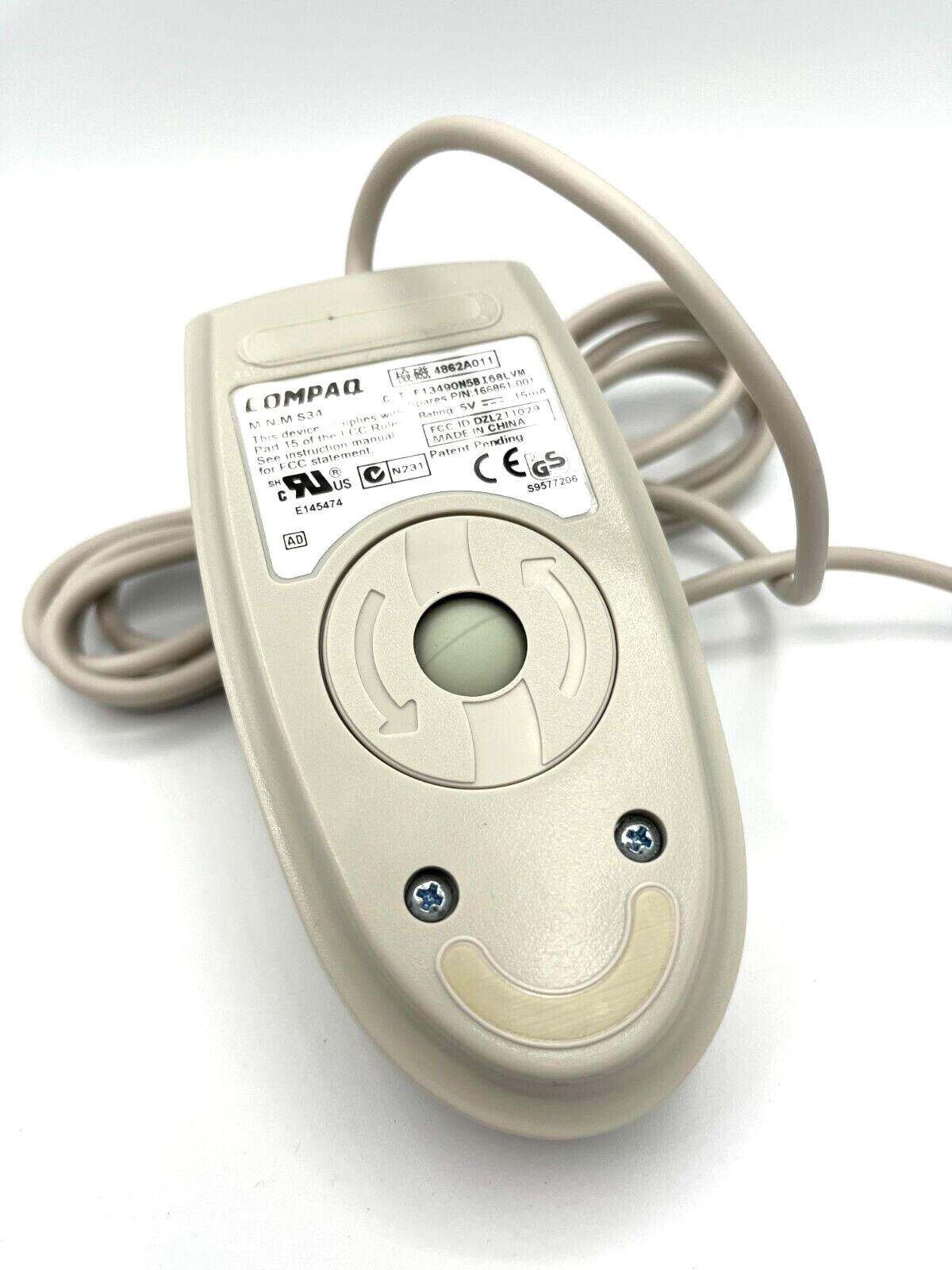 Commodore Amiga Mouse 2 Button Authentic Retro with Ball & Adapter - USA Seller
