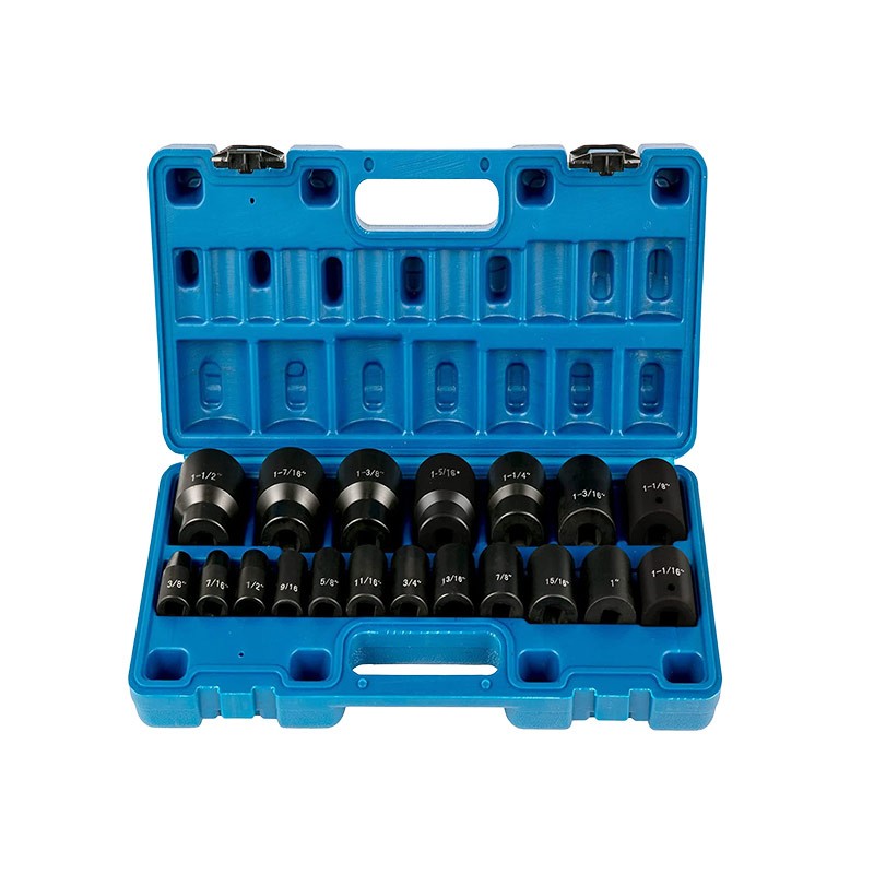 19 Pcs Damaged Bolt Remover Easy Out Stripped Bolt Extractor Impact Socket Set