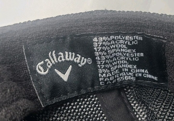 Callaway Golf "Designed in Carlsbad CA" Black Adjustable Snapback Hat Cap Used