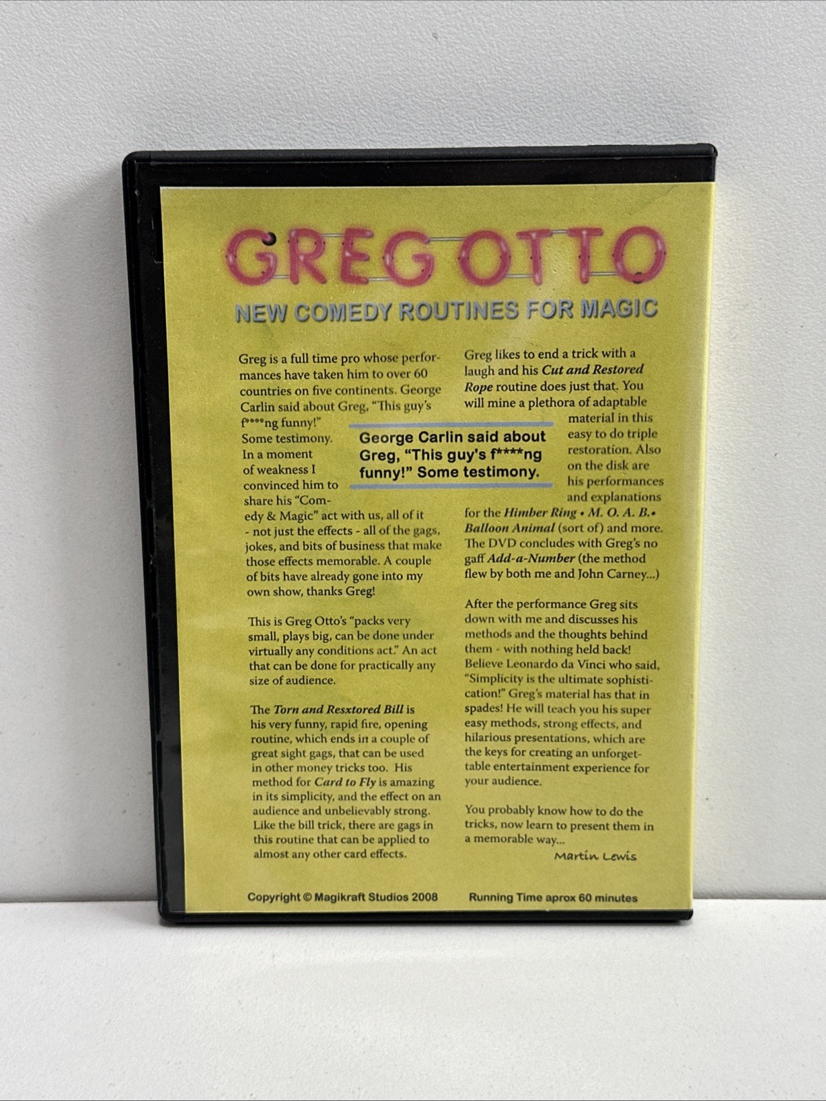 Greg Otto New Comedy Routine For Magic Dvd Tricks DVD FREE Untrack Post